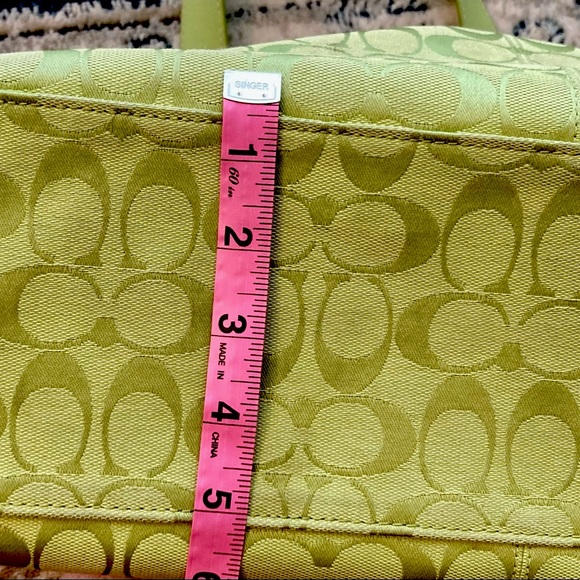 Coach Tote, Hobo and Bigger Wristlet. Brilliant Lime Green! - Picture 7 of 13